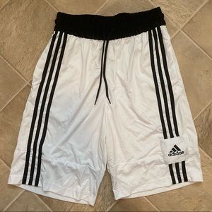 Small White Adidas Basketball Club Shorts